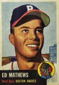 1952 TOPPS #407 EDDIE MATHEWS ROOKIE CARD ~ BVG 5 ~ BECKETT RAW CARD REVIEW