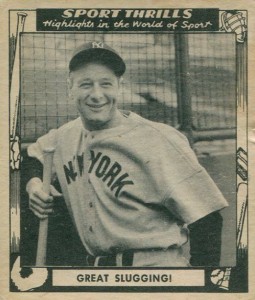  New York Yankees 1927 World Champions Lou Gehrig Topps