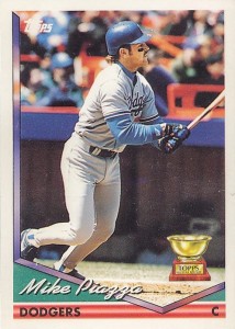 Mike Piazza Rookie 1993 Topps Finest #199 HOF Catcher, Dodgers