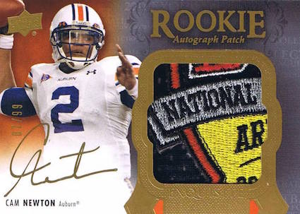 Cam Newton Rookie Card Checklist, Autographed Memorabilia