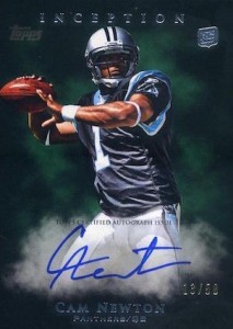 2011 Topps Inception Cam Newton & Gabbert autograph auto rookie #D18/25  *71909 - Sportsnut Cards