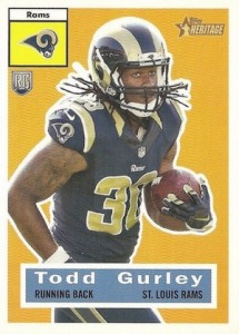 TODD GURLEY 2018 Score Color Rush #4 Football Card Los Angeles Rams at  's Sports Collectibles Store