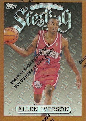 1996-97 Topps Chrome Refractor #171 Allen Iverson Rookie Card