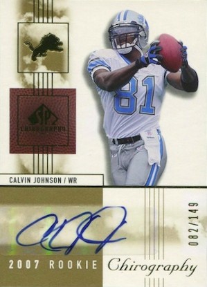 CALVIN JOHNSON RC 2007 TOPPS CHROME BLACK BORDER ROOKIE CARD#TC200!LIONS WR  RC