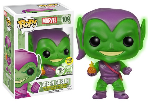 2016 Funko Emerald City Comicon Exclusives Pop Marvel #109 Green Goblin Glow In The Dark