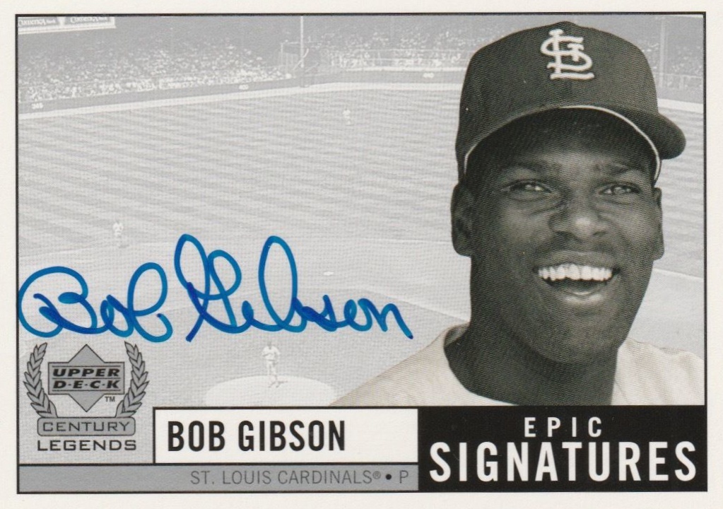 Bob Gibson baseball card (St Louis Cardinals) 2020 Topps Heritage #102