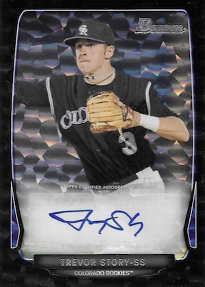 Trevor Story Colorado Rockies Autographed Topps Gray Majestic