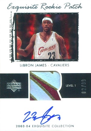 lebron james jersey card