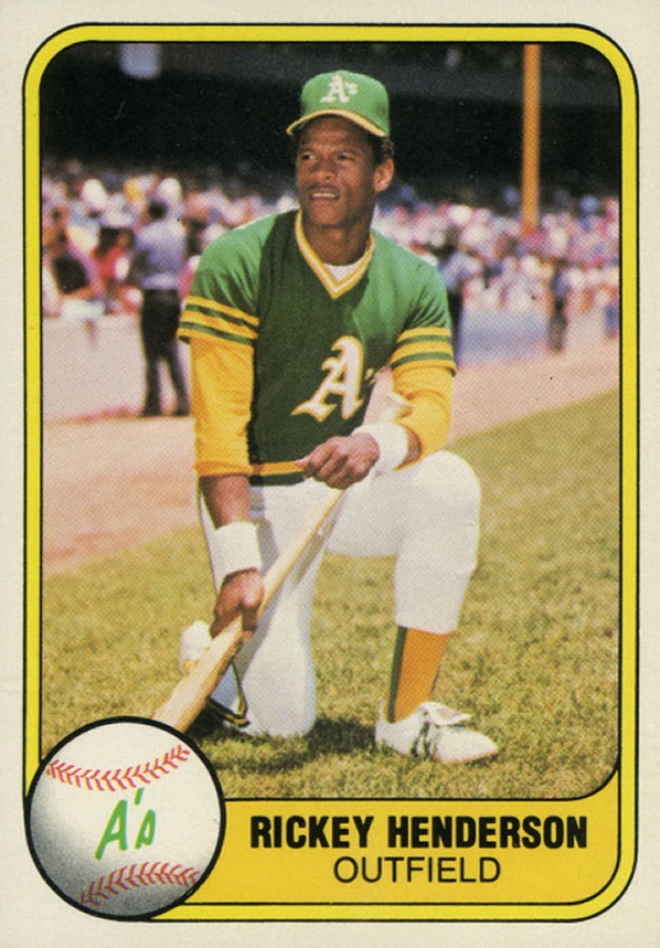 Rickey Henderson 1979 Oakland A's Rookie Team Signed American League  Baseball