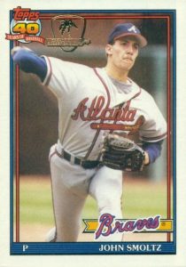 Sold at Auction: John Card, JOHN SMOLTZ ROOKIE BASEBALL CARD