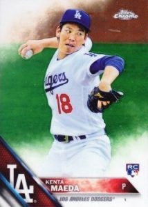 2016 TOPPS CHROME ROOKIE DEBUT SPARKLE REFRACTOR KENTA MAEDA RC MINNESOTA  TWINS