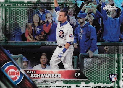 2016 TOPPS CHROME #166 KYLE SCHWARBER CUBS VERTICAL PSA 10 B3653481-083 - 4  Sharp Corners