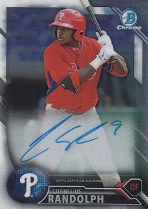 2016 Bowman Chrome Baseball Prospect Autographs Cornelius Randolph