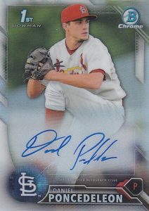 2016 Bowman Chrome Baseball Prospect Autographs Daniel Poncedeleon