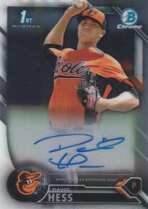 2016 Bowman Chrome Baseball Prospect Autographs David Hess