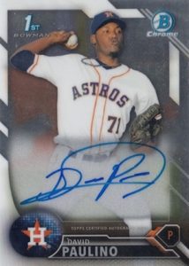 2016 Bowman Chrome Baseball Prospect Autographs David Paulino