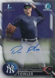 2016 Bowman Chrome Baseball Prospect Autographs Dustin Fowler