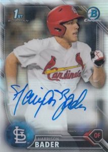 2016 Bowman Chrome Baseball Prospect Autographs Harrison Bader
