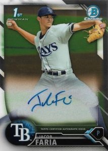 2016 Bowman Chrome Baseball Prospect Autographs Jacob Faria