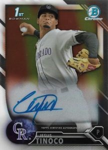 2016 Bowman Chrome Baseball Prospect Autographs Jesus Tinoco