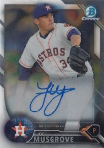 2016 Bowman Chrome Baseball Prospect Autographs Joe Musgrove
