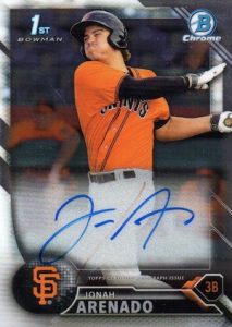2016 Bowman Chrome Baseball Prospect Autographs Jonah Arenado