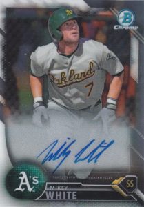 2016 Bowman Chrome Baseball Prospect Autographs Mikey White