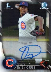 2016 Bowman Chrome Baseball Prospect Autographs Oscar De La Cruz