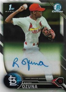 2016 Bowman Chrome Baseball Prospect Autographs Raffy Ozuna