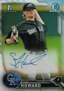 2016 Bowman Chrome Baseball Prospect Autographs Sam Howard