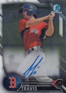 2016 Bowman Chrome Baseball Prospect Autographs Sam Travis