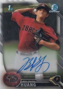 2016 Bowman Chrome Baseball Prospect Autographs Wei-Chieh Huang