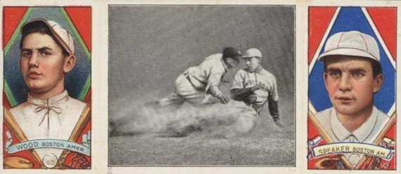 Issued by the American Tobacco Company, Tris Speaker, Boston Red Sox,  American League, from the Baseball Series (Gold Borders) set (T205)  issued by the American Tobacco Company