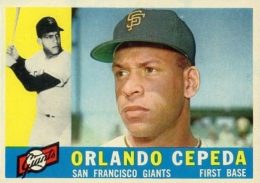 1959 Topps #553 Orlando Cepeda - All-S Giants HALL-OF-FAME 2