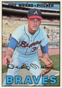 1968 Topps #257 Phil Niekro Atlanta Braves Baseball Card NM