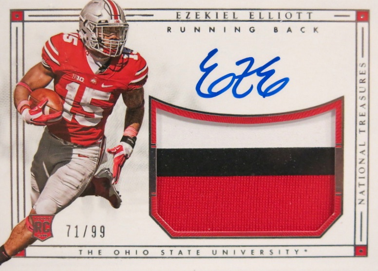 Ezekiel Elliott Ohio State Buckeyes Autographed 2016 Leaf Draft