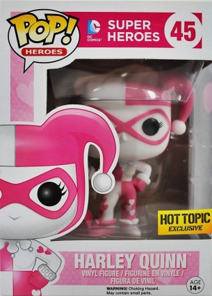 harley quinn pink and white funko pop