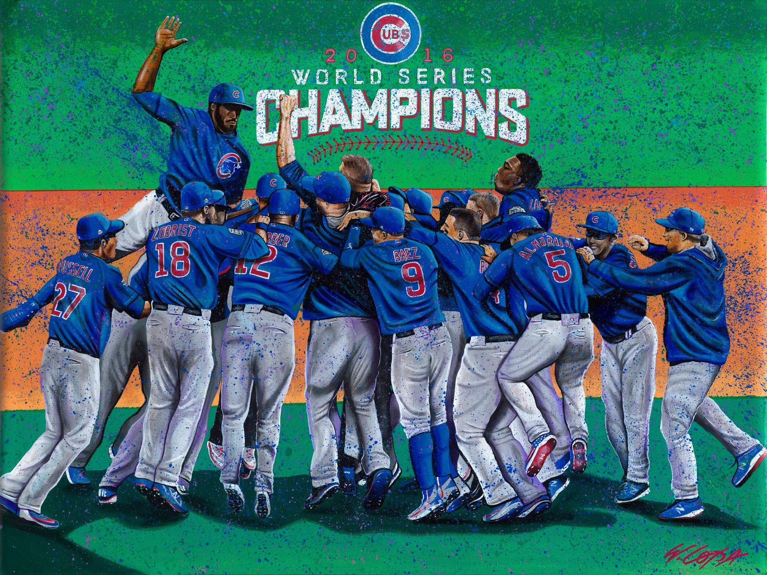 Chicago Cubs 2016 World Series Game 7 Word Art Print (Blue & Red) 11 x –  Purely Michigan St Joseph