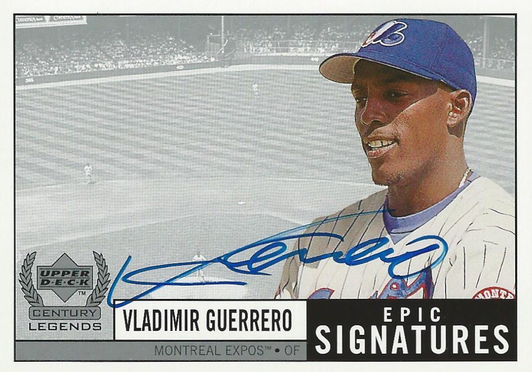 Vladimir Guerrero JR & SR Expos Blue Jays Dual Signed Autograph