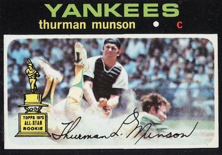 2001 Thurman Munson HOF Topps American Pie Reprint Relic