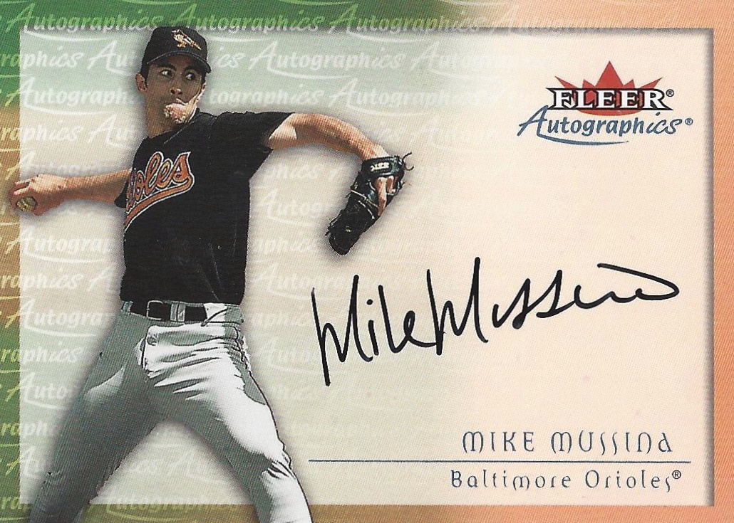 2019 Mike Mussina Signed Topps Now Card #548a Baseball Hall Of