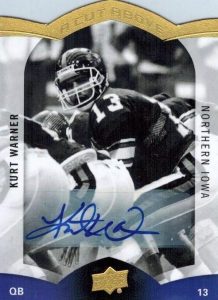 Dan Marino Dual Autograph Kurt Warner 2000 Donruss Elite 