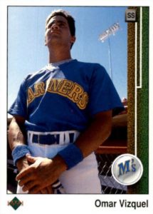 Omar Vizquel Signed Seattle Mariners 1989 Upper Deck Baseball Rookie Card  #787 - (Beckett Encapsulated)