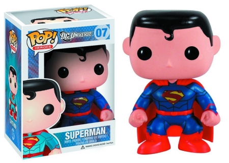 Funko Pop Superman Classic #07 Rare 2011 Release DC Super Heroes