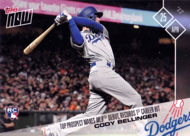 2017 Topps Now Cody Bellinger Rc Rookie Card #HRD-3 T-Mobil Home