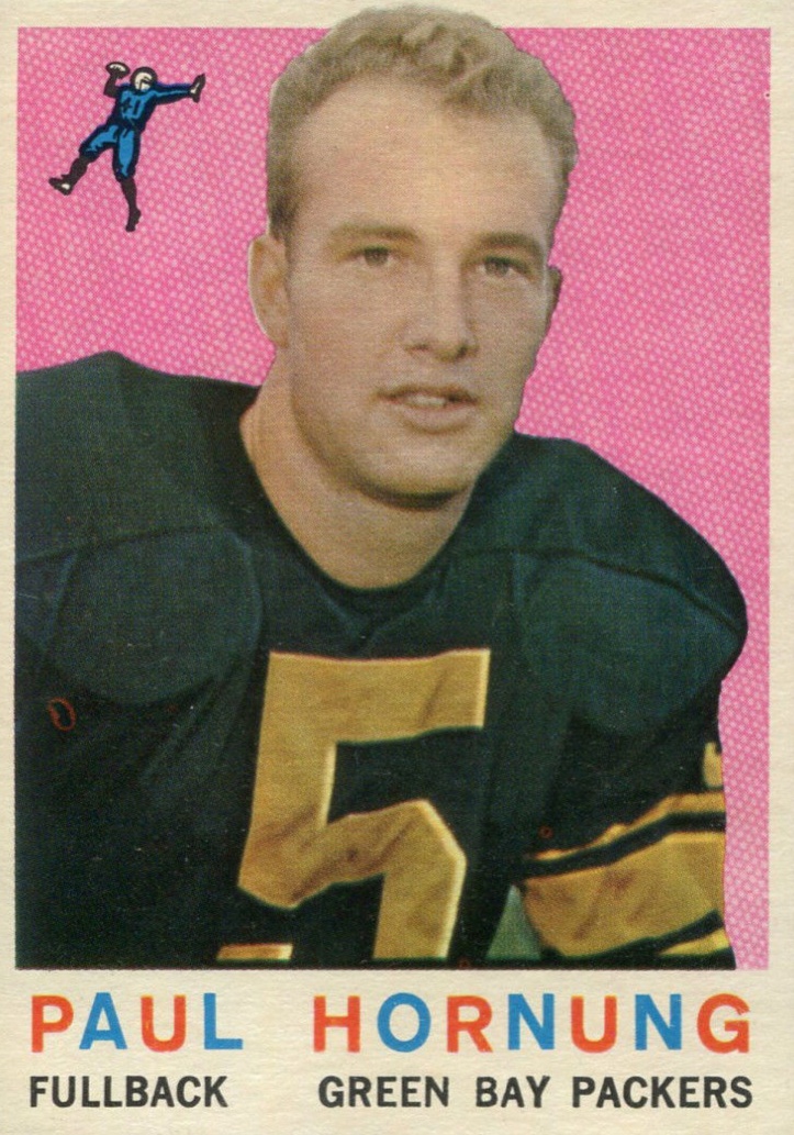 1961 Topps #40 Paul Hornung Green Bay Packers Football Card Low Grade