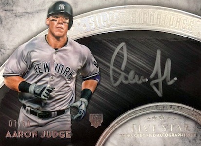 Aaron Judge 2017 Topps Five Star Baseball Autograph Rookie Card FSA-AJ BGS  9.5