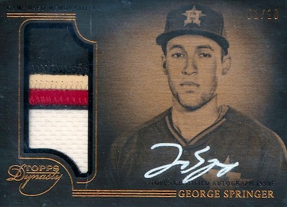 George Springer 2014 Topps Update Orange Jersey Rookie Card #US10 PSA