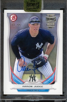 Charitybuzz: Aaron Judge Signed Rookie Card