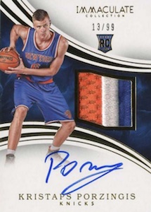 Kristaps Porzingis Autographed Knicks Jersey - PSA RookieGraph COA